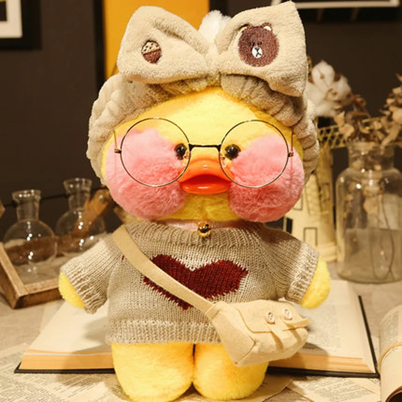 30cm Cute Yellow Lalafanfan Duck Plush Toys Kawaii Soft Stuffed Animal Doll Birthday Christmas Creative Gifts For Girl Children