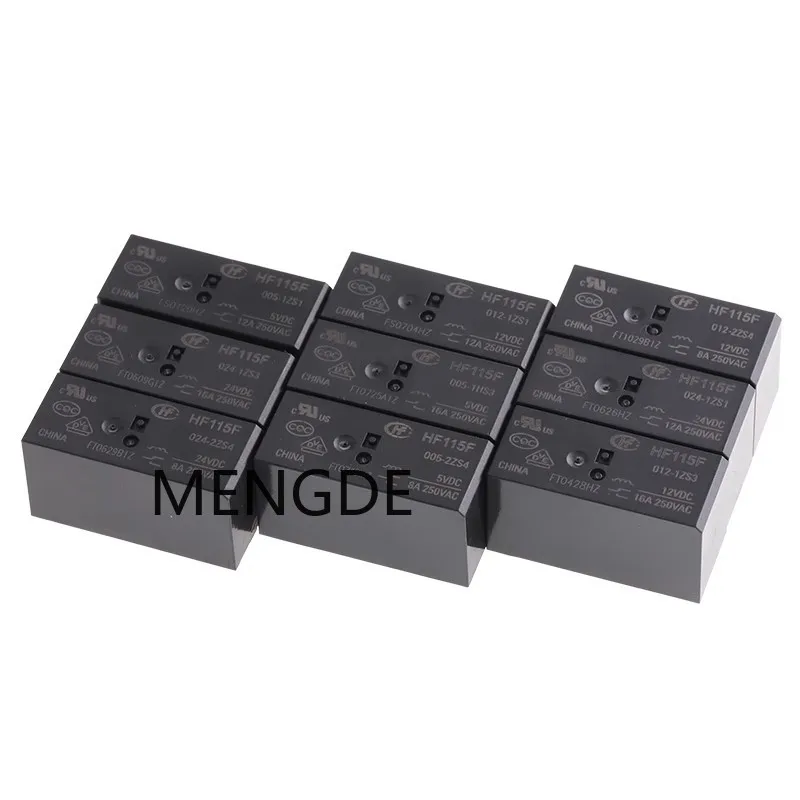 

10 PCS Hongfa Relay JQX/HF115F-005 012 024-2ZS4 I-1HS3A 2HS4 1HS1 1ZS1 DC 5V 12V 24V Electric Relay