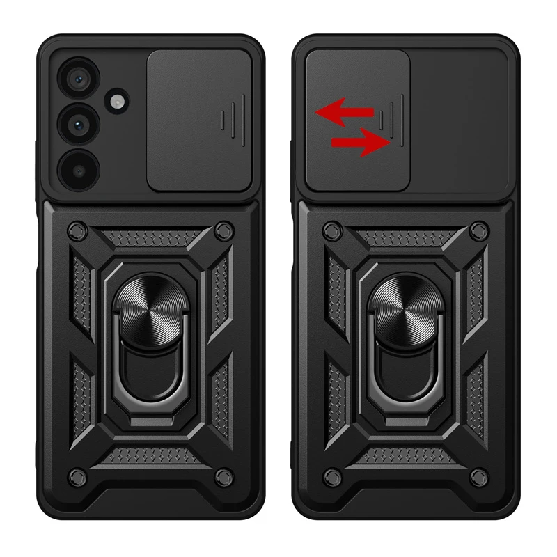 Funda For Samsung Galaxy M55 5G Case Slide Camera Protect Ring Stand Cover For Galaxy M55 M 55 SM-M556B/DS Shockproof Armor Capa