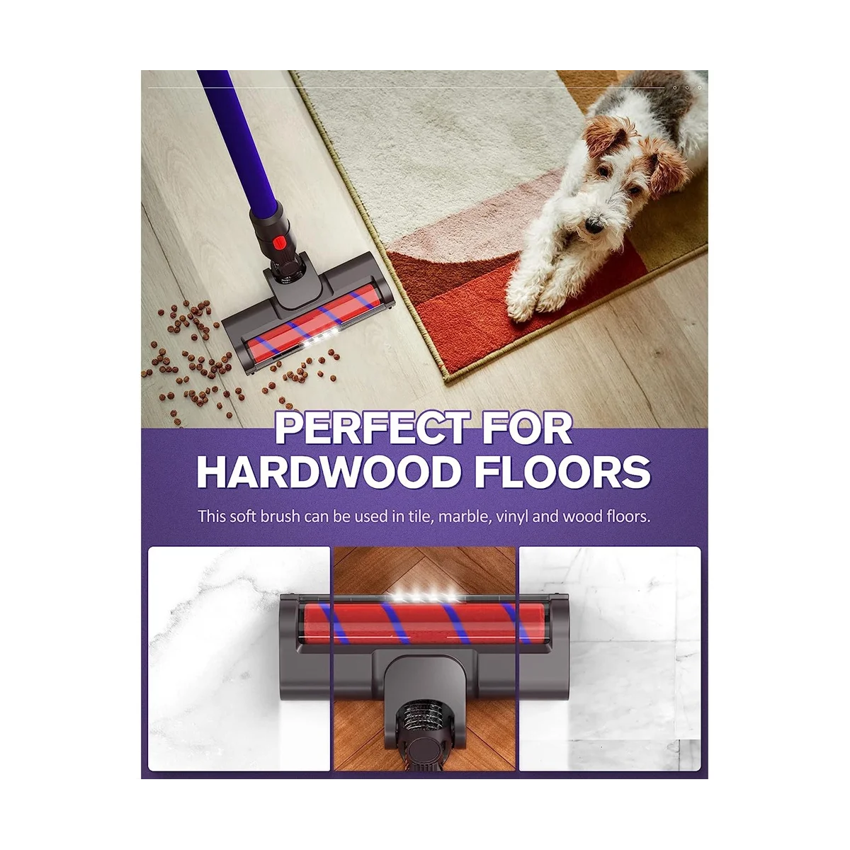 Cabeça de escova para aspirador elétrico, peças de piso substituíveis, V7, V8, V10, V11, V15