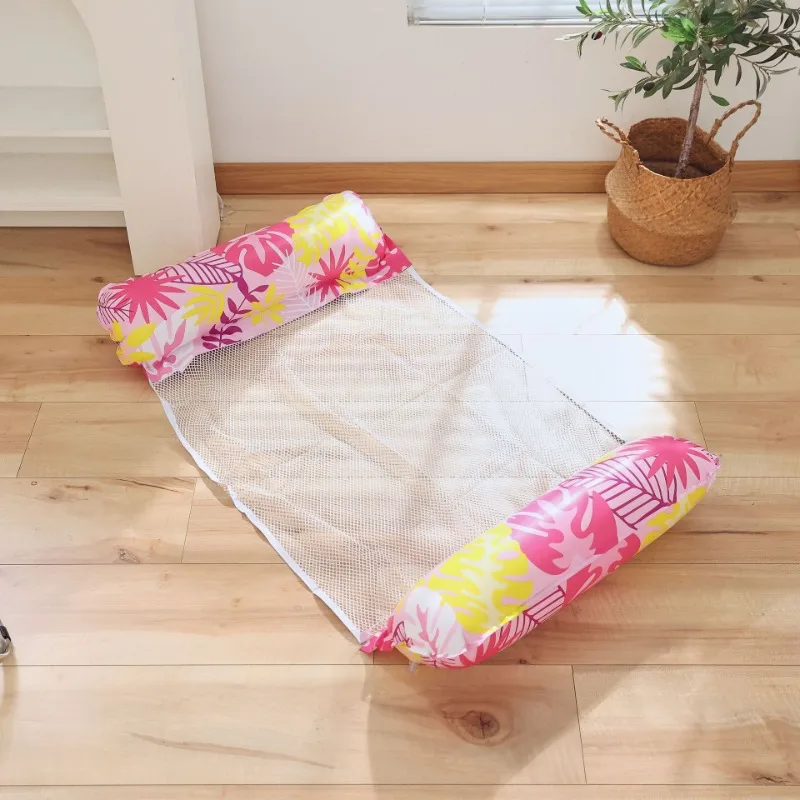 2-أنبوب شبكة لعبة قابلة للنفخ صالة السباحة كرسي ورقة طباعة نفخ مقعد عائم الصيف بركة لعبة المياه العذبة للأطفال البالغين