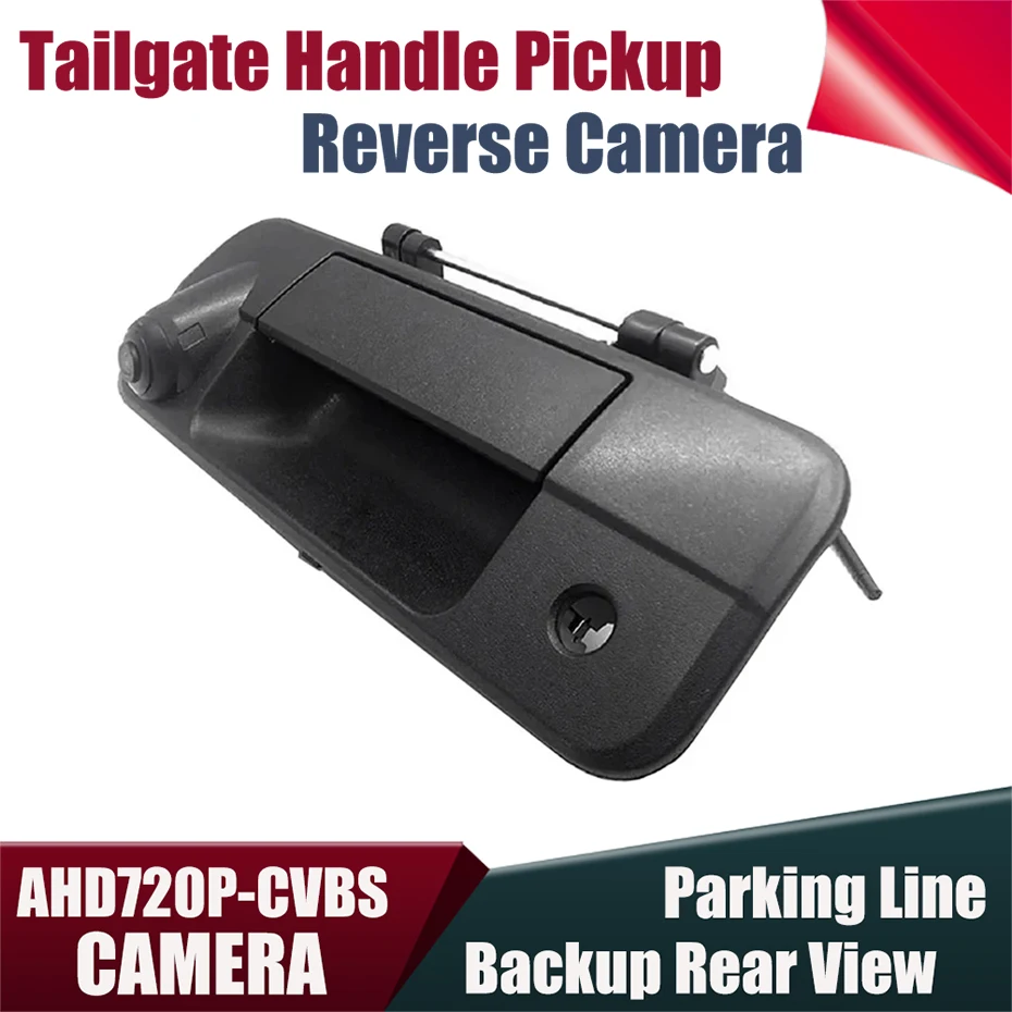 

For Toyota Tundra 2007-2013 4.0L 4.6L 5.7L Tailgate Back Door Handle Camera Liftgate Latch Backup Trunk Guide Line HD AHD720P