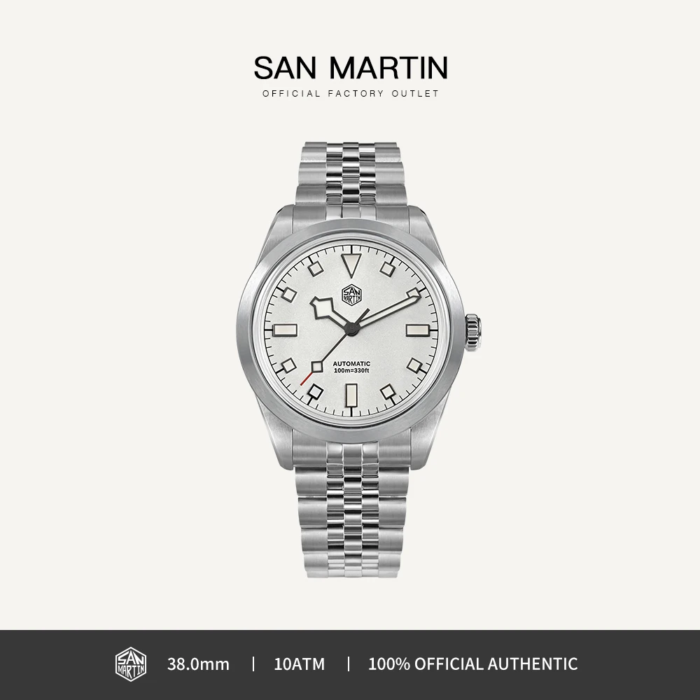 

San Martin Men's Watch PT5000 38mm Explore Climbing Sport Couple Wristwatch Automatic Mechanical Luminous Waterproof 100m SN0107