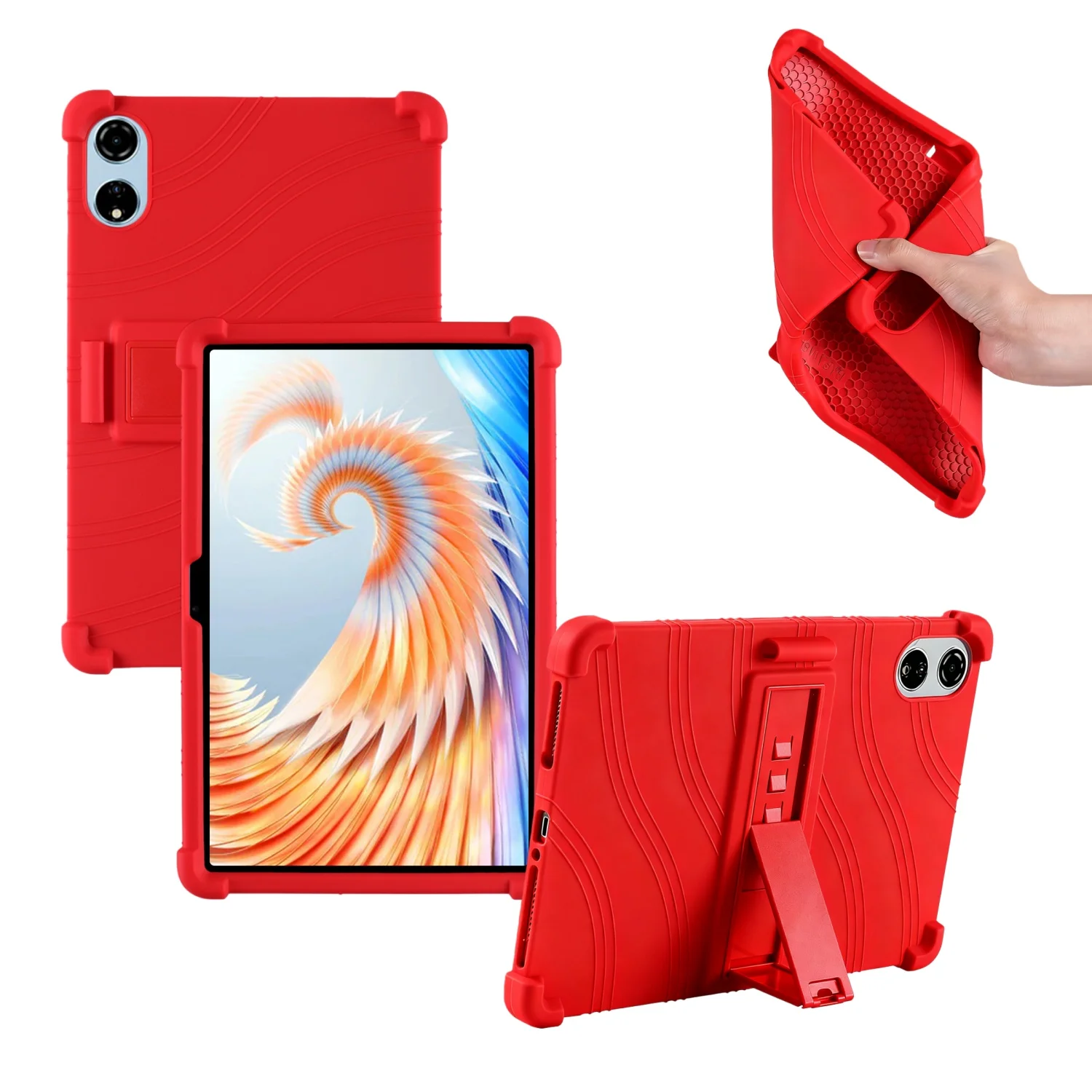 

Soft Silicone Cover for Blackview Mega3 Mega 3 Tablet Case 12.1-Inch 2025 Full-Body Shockproof Protective Cover with Kickstand