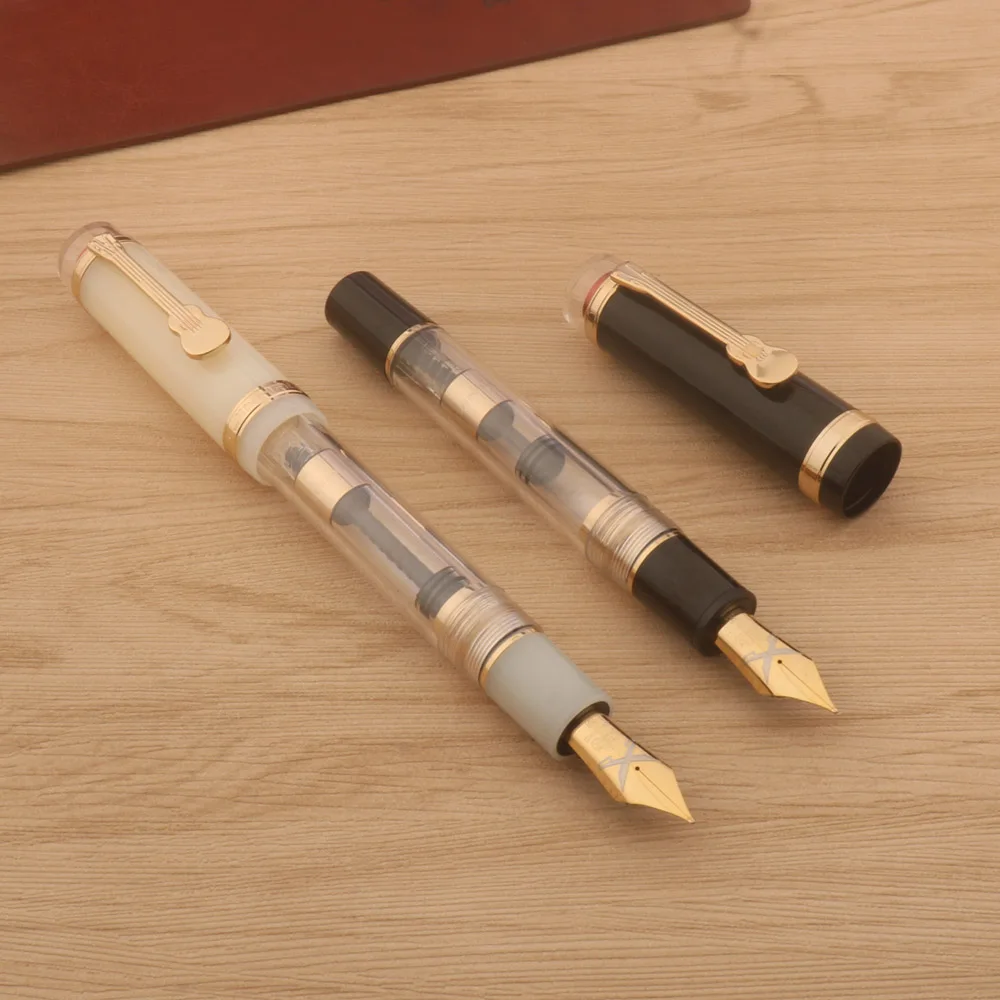 

1 шт. JinHao 1935 акриловая перьевая ручка черный Spin F/M перо канцелярские принадлежности офисные школьные принадлежности письмо новые чернильные ручки