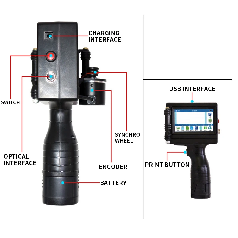 SP800 quick-drying ink jet coding machine small handheld smart jet coding machine production date label price coding number