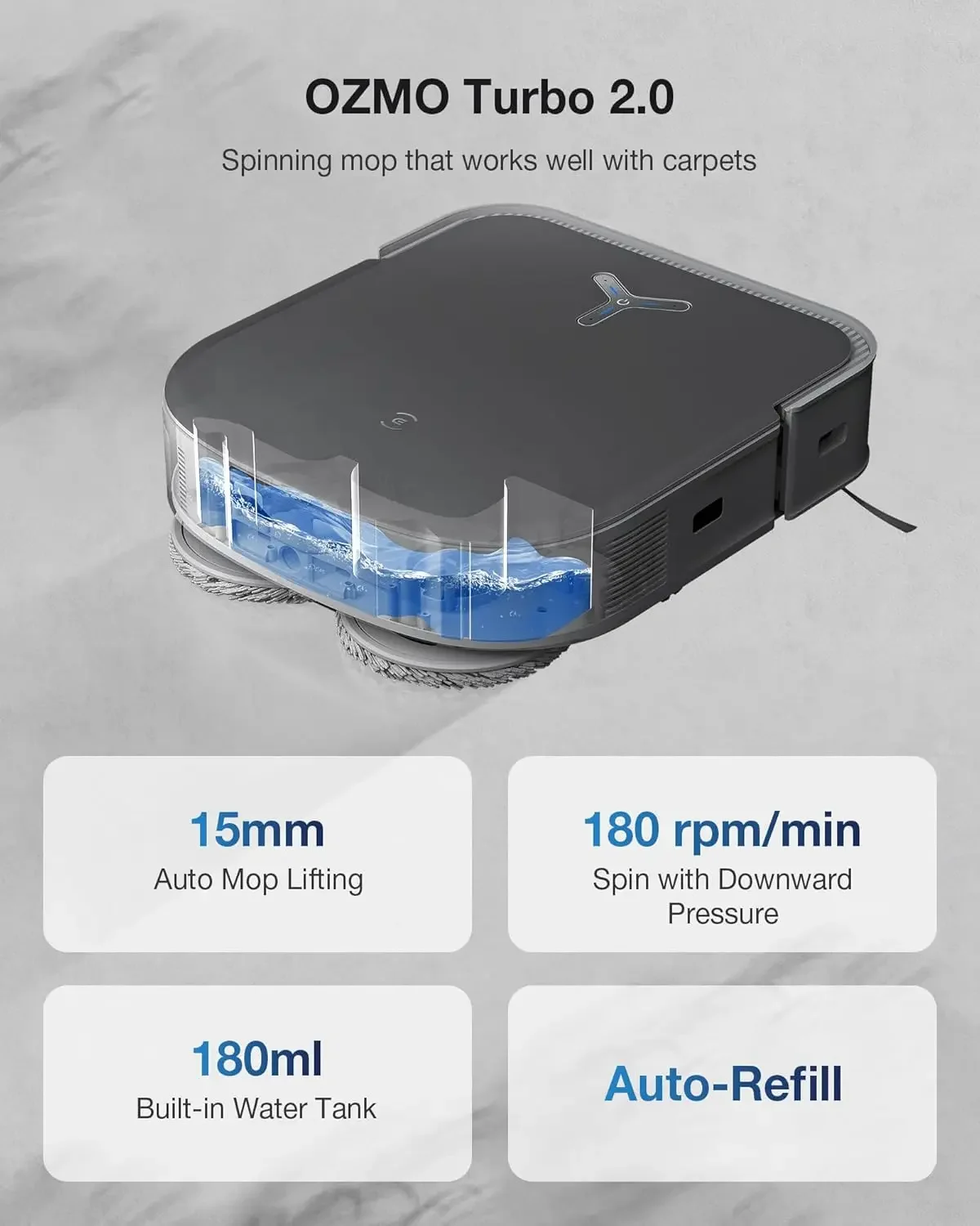 ECOVACS DEEBOT X2 Omni Robot Vacuum Mop 15mm رفع ممسحة الماء الساخن غسل السيارات تجنب العوائق الجافة