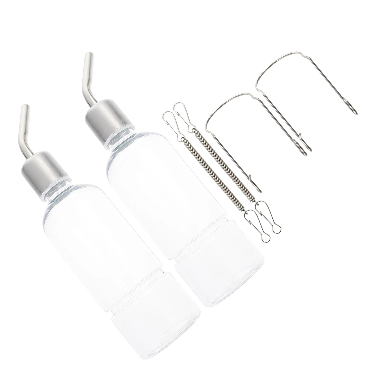 

2 шт. подвесных прозрачных непротекаемых поилок для кроликов, шиншилл и морских свинок, легко устанавливаемые, съемные