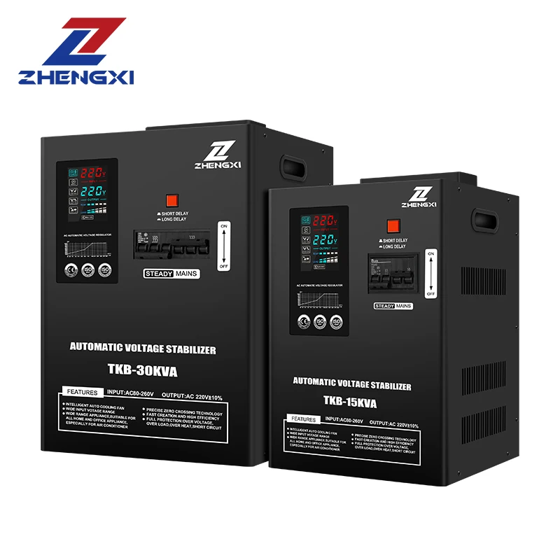 

Hot Selling 220V Single Phase 80V-260V AC Relay Type Automatic Voltage Regulator 10KVA 15KVA 20KVA 30KVA Voltage Stabilizer