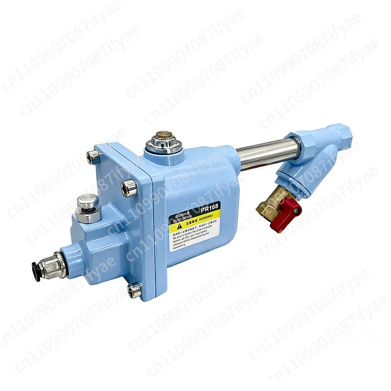 

Anti-blocking pneumatic drain valve, air storage tank, air pump drain valve device