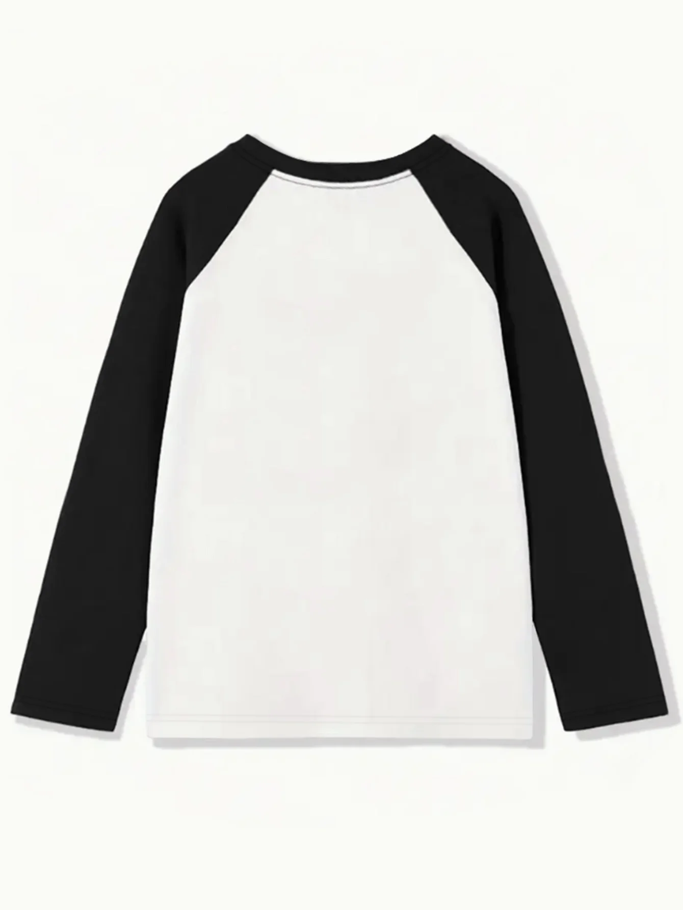Women's Casual Versatile Raglan Long Sleeve Tops American Vintage-style T-shirt Street-style Graffiti Letter Print Clothes Femme