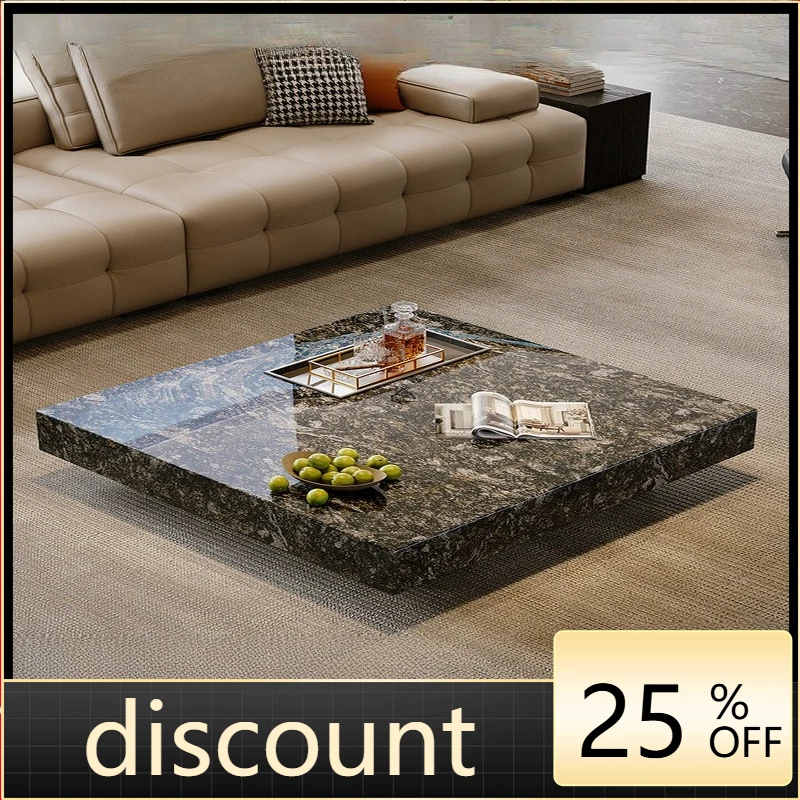 

LH natural luxury stone square coffee table living room household small tea table