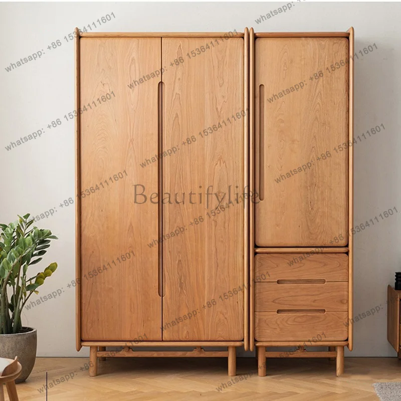PG Nordic Rail Top Wardrobes Closet Wooden Hall Drawers Lounges Adult Wardrobes Closet Space Saving Guarda Roupas Furniture Home