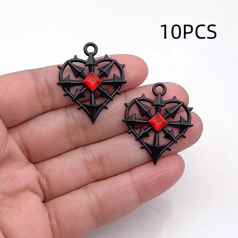 8/10PCS Personalized Gothic Arrow Heart piercing Earrings Necklace Pendant Halloween Thorn Love DIY Jewelry Accessories view 5