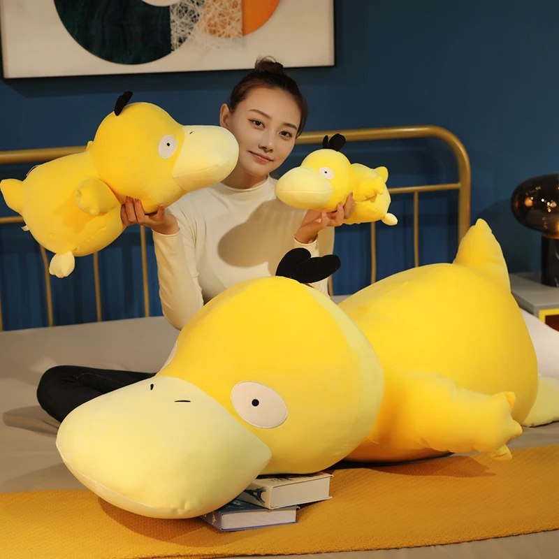 Very Soft Psyduck Back Cushion Comfortable Stuffed Anime Pokemon Yellow Duck Cudldy Plushies Pillow Sofa Bed Xmas Gifts Child