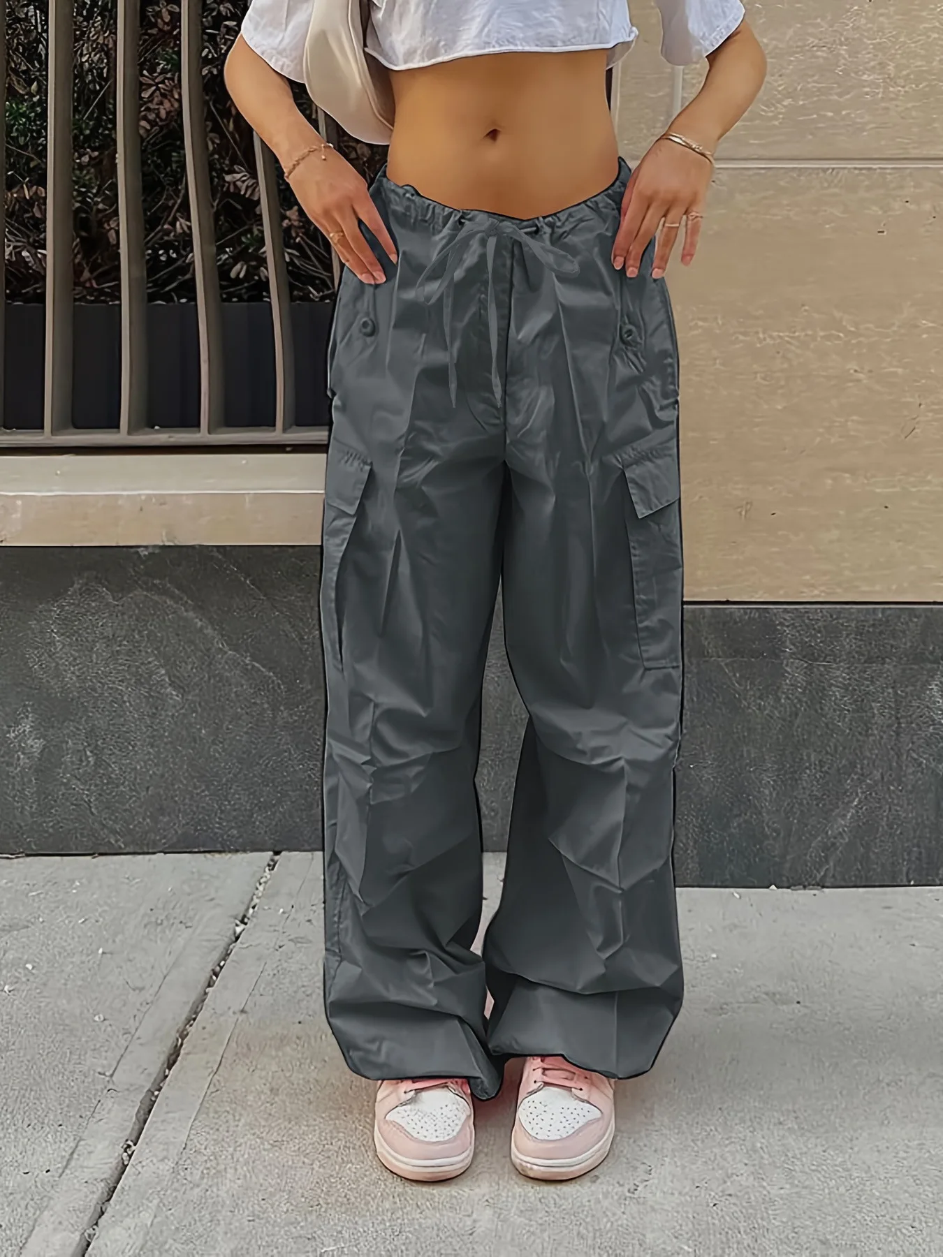 

New Street Loose Work Pants Autumn Fashion Casual Low Waist Pants Large Size Slimming Leg Tights