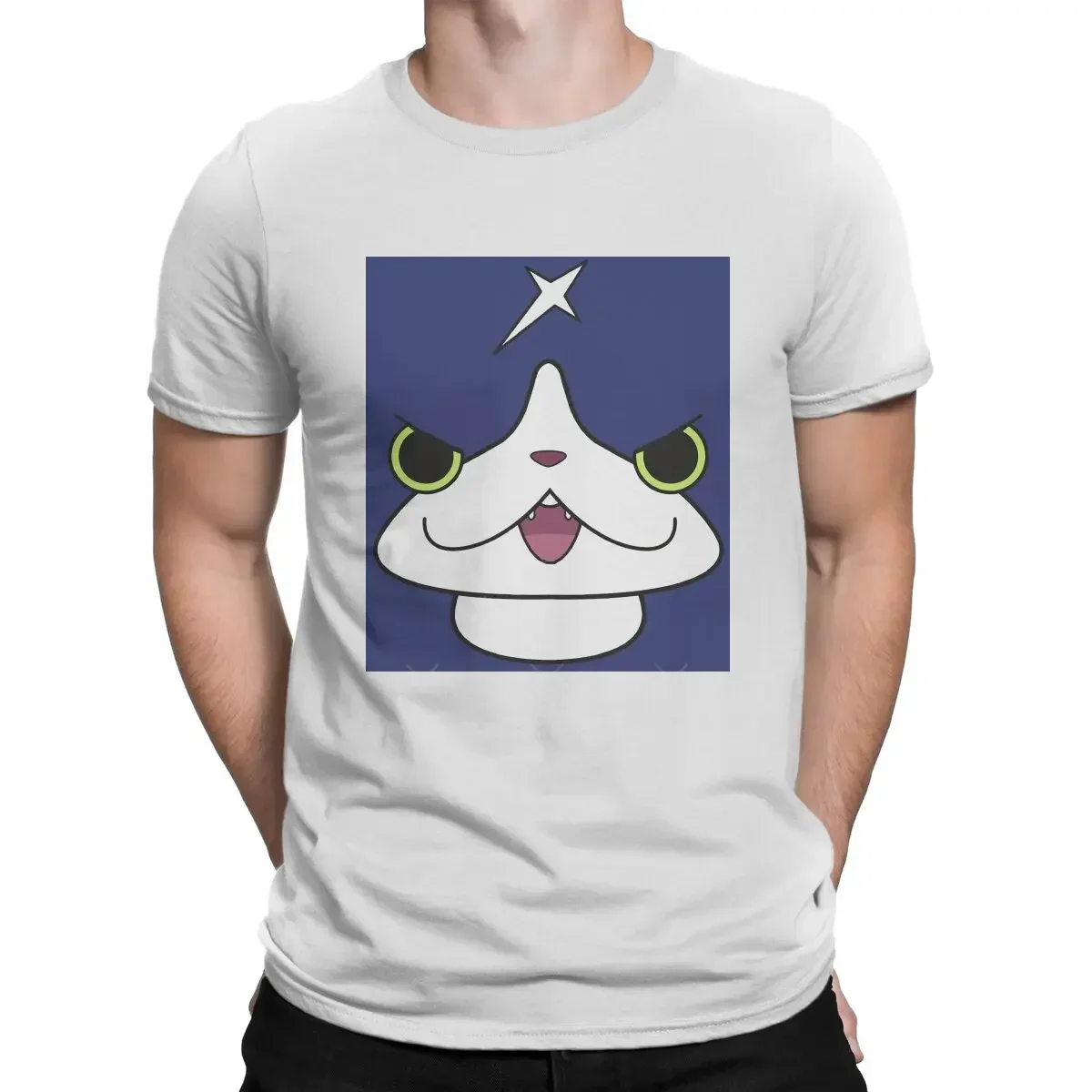 men clothingcustom t shirt  Hero Kitty Man's TShirt Yokai Watch Crewneck Short Sleeve Fabric T Shirt Humor Top Quality  Idea