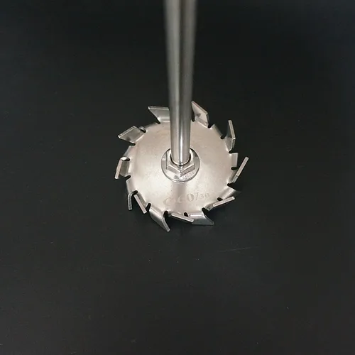 Imagen 2 del producto Agitador de disco de diente de sierra de acero inoxidable 304, agitador de disco dispersivo con varilla agitadora, 3cm-10cm, 1 Juego