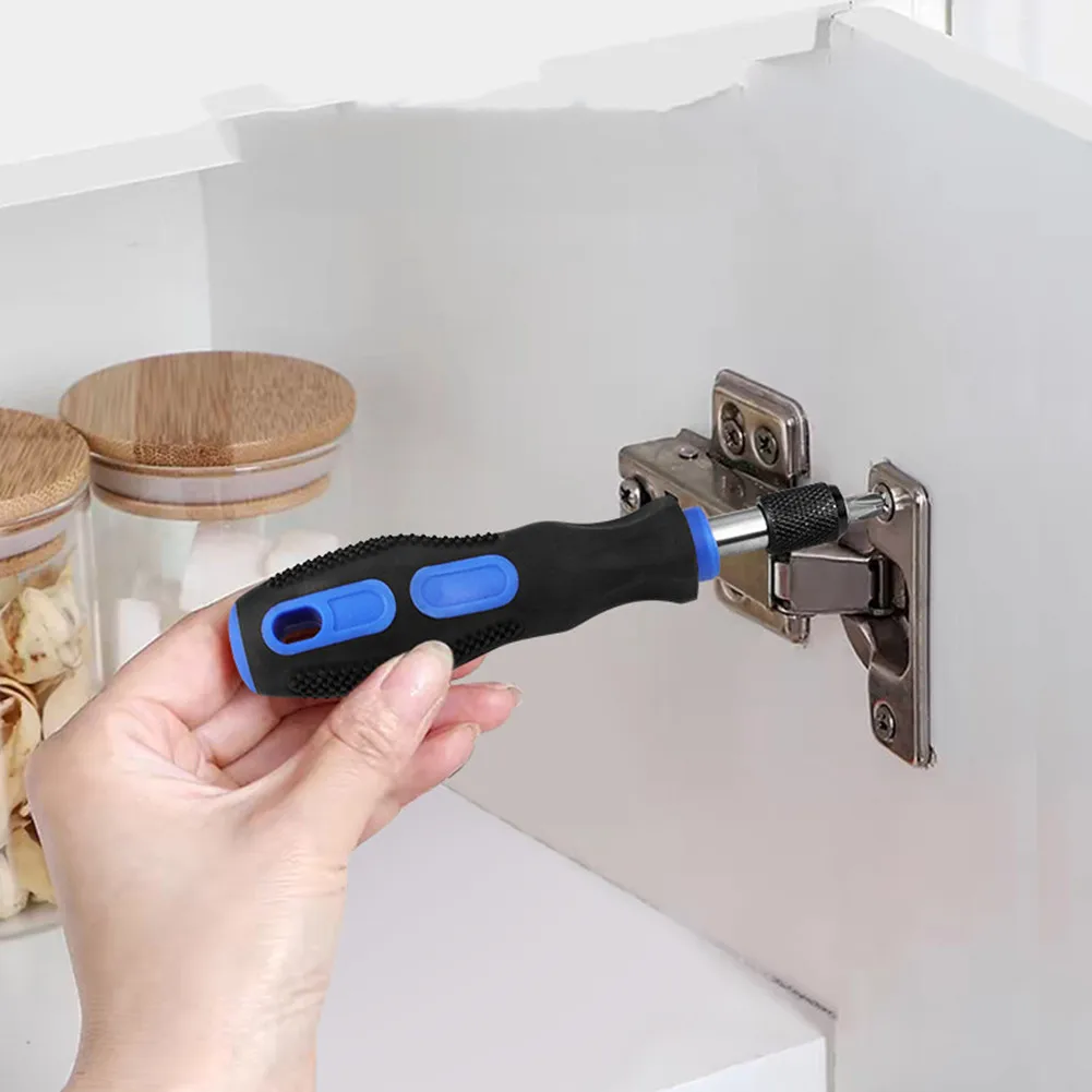 

2pcs 1/4in Self-locking Screwdriver Bit Holder Handle Multifunctional Bit Driver Hex Screwdriver Handle Magnetic Screw Driver