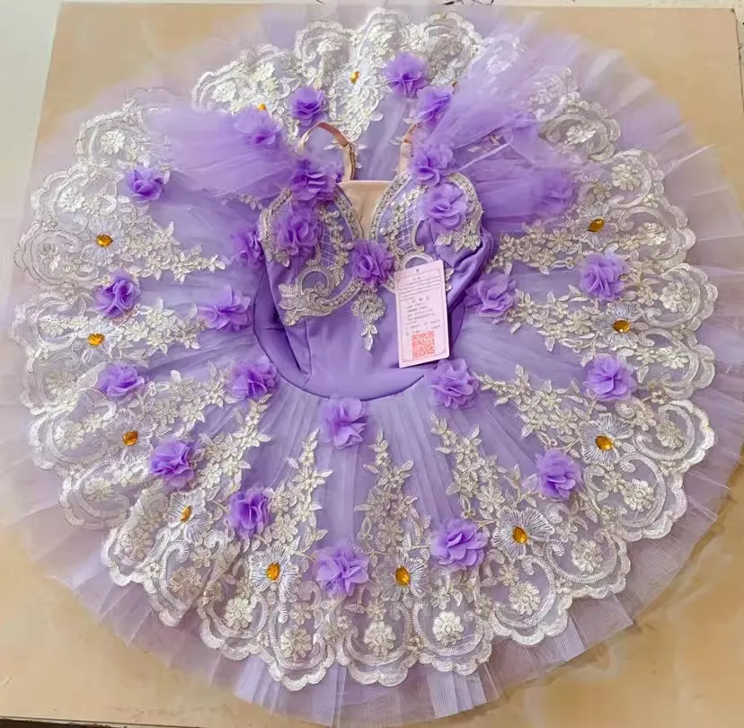 

Children Professional Ballet Tutus Purple White Swan Lake Tutu Ballerinas Adult Women Modern Dance Costumes Girls Ballet Dress