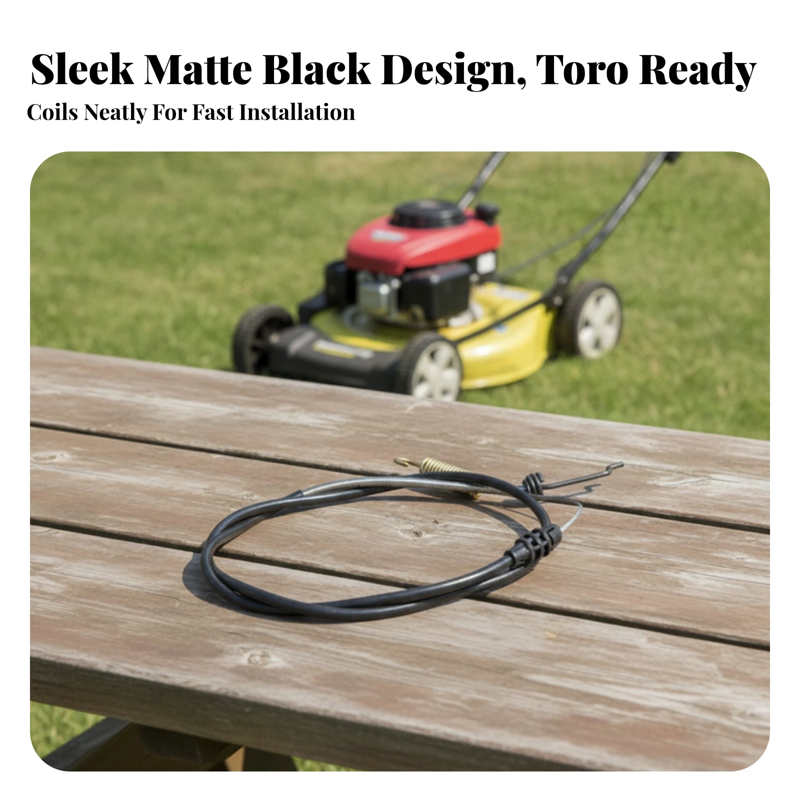 Lawn Mower Traction Cable Walk-Behind Lawn Mower Drive Cable Replacement Part Easy to Install Rust Resistant for Homeowners