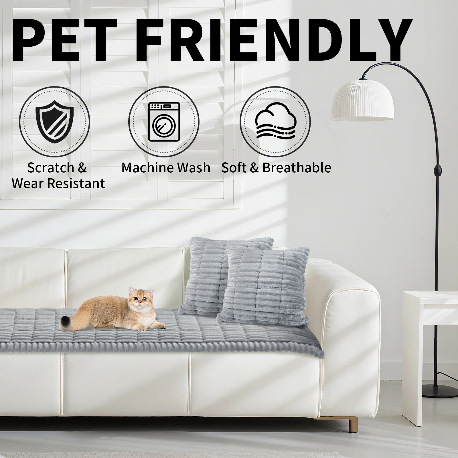 New Corduroy Sofa Towel Winter Warm Thickening Plush Universal Cushion Couch Cover L-shaped Sectional Anti-slip Modern Slipcover