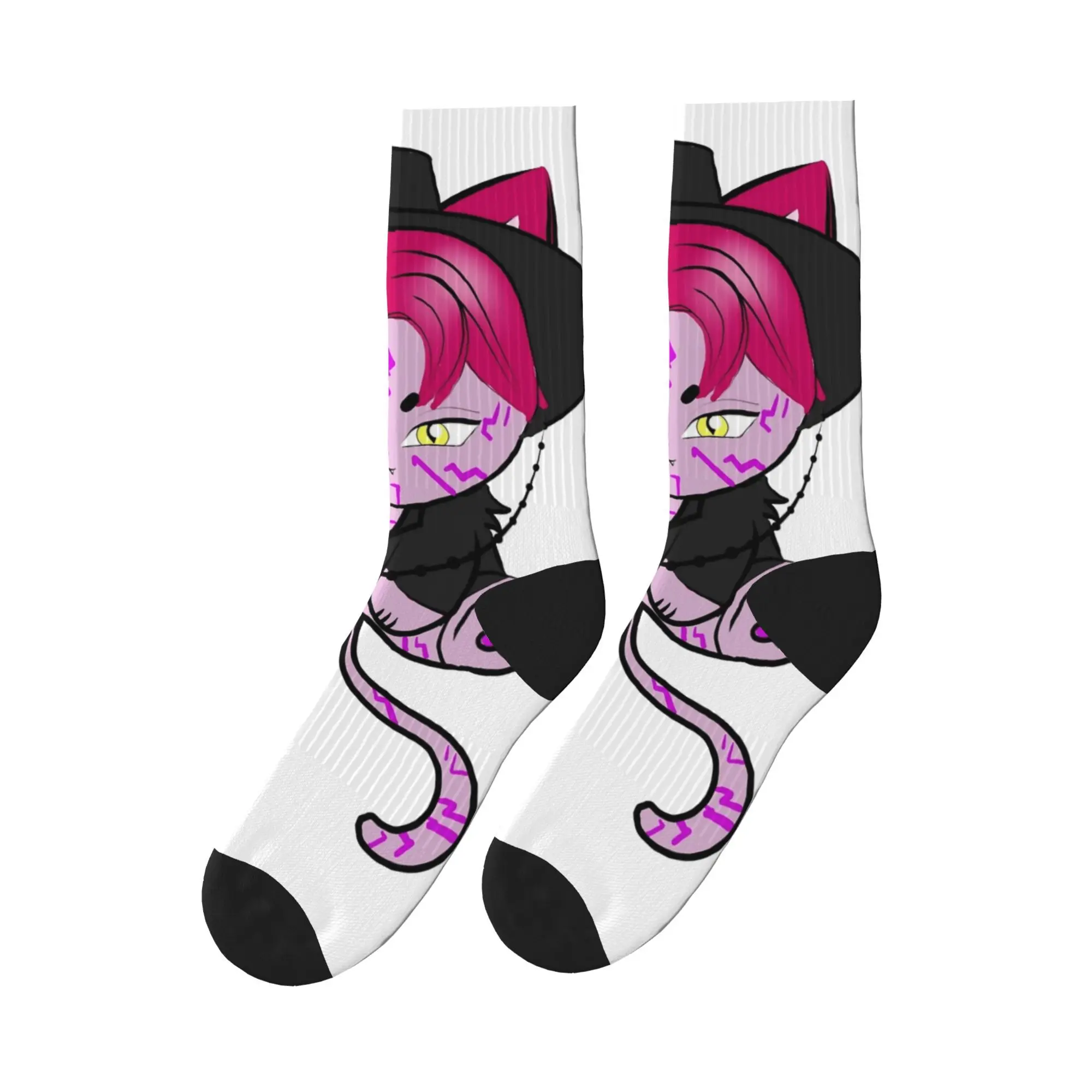 

Cat Demon Abby from KPop Demon Hunters Чулки Мужские носки Средние мягкие готические носки Весенние спортивные противоскользящие носки для бега Подарок