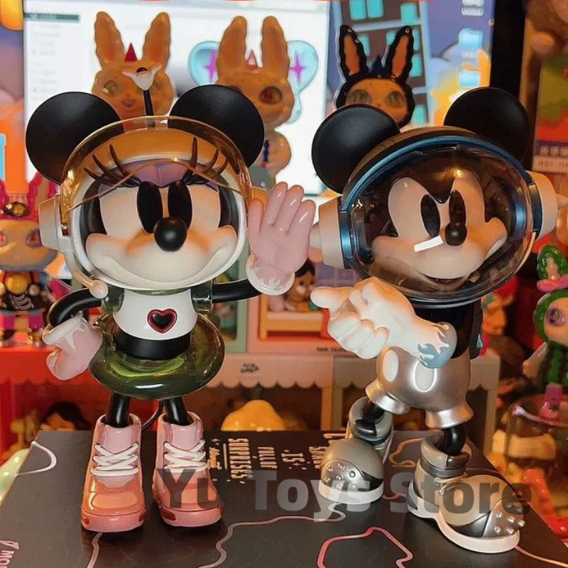 2024 Disney Mickey Mouse Figures Minnie Figurine Tidal Suit Decoration Model Cartoon Collectibl Room Decoration Birthday Gifts