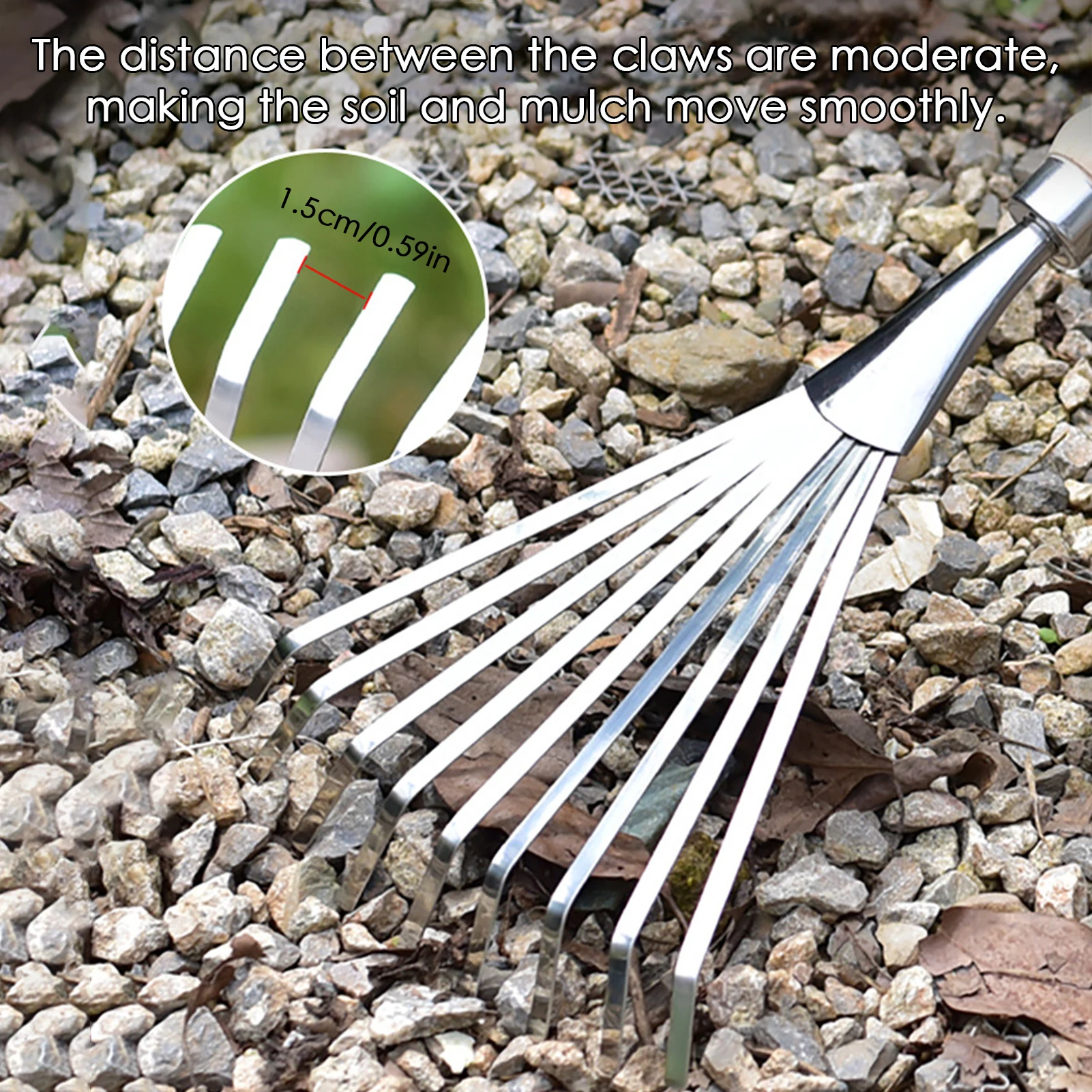 Hand Rakes Portable Mini 9 Teeth Steel Rake Small Leaf Rakes Great For Gardening Garden Sweep Yard Flower Beds Tool Gaeden Suply