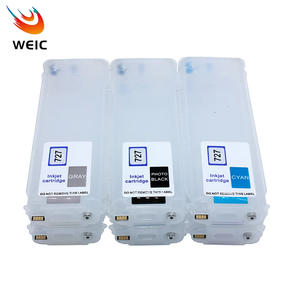

6PC/Set Refill Ink Cartridge for HP727 727 For HP Designjet T920 T1500 T2500 T930 T1530 T2530 Plotter