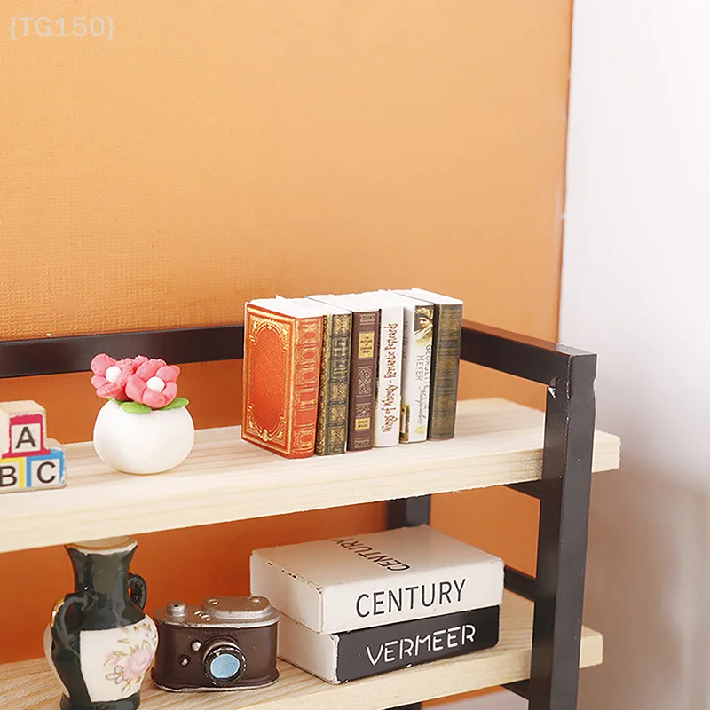 Conjunto de 6 mini histórias em quadrinhos para casa de bonecas 1:12, brinquedos adoráveis para crianças e coleção de modelos em miniatura