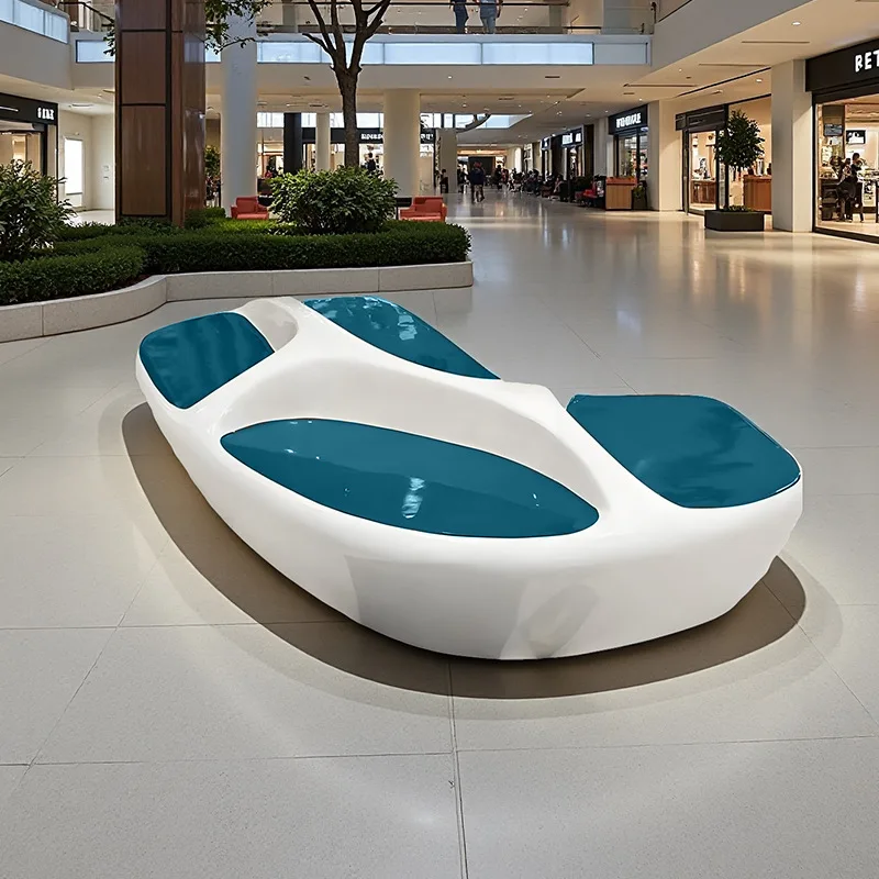 Glass Fiber Reinforced Plastic American Design Creative Cartoon Seat Waiting Chair for Shopping Mall Multi-Person Use