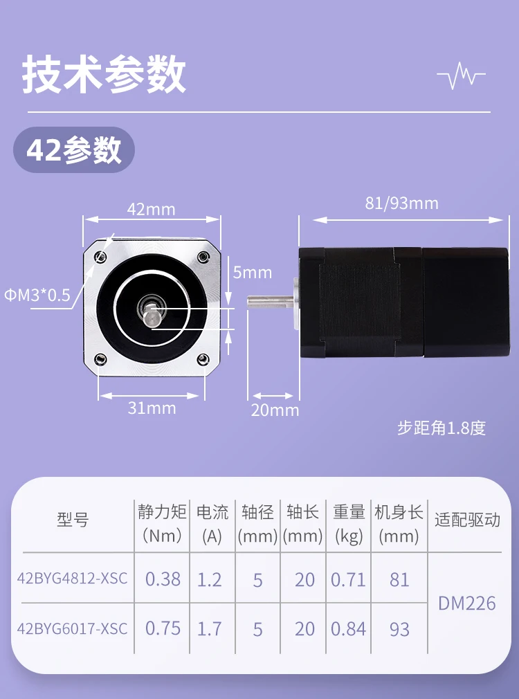 Motor de passo 42/57/86 pode ser equipado com freio eletromagnético, desligamento do freio, eixo de bloqueio, motor 24v dc