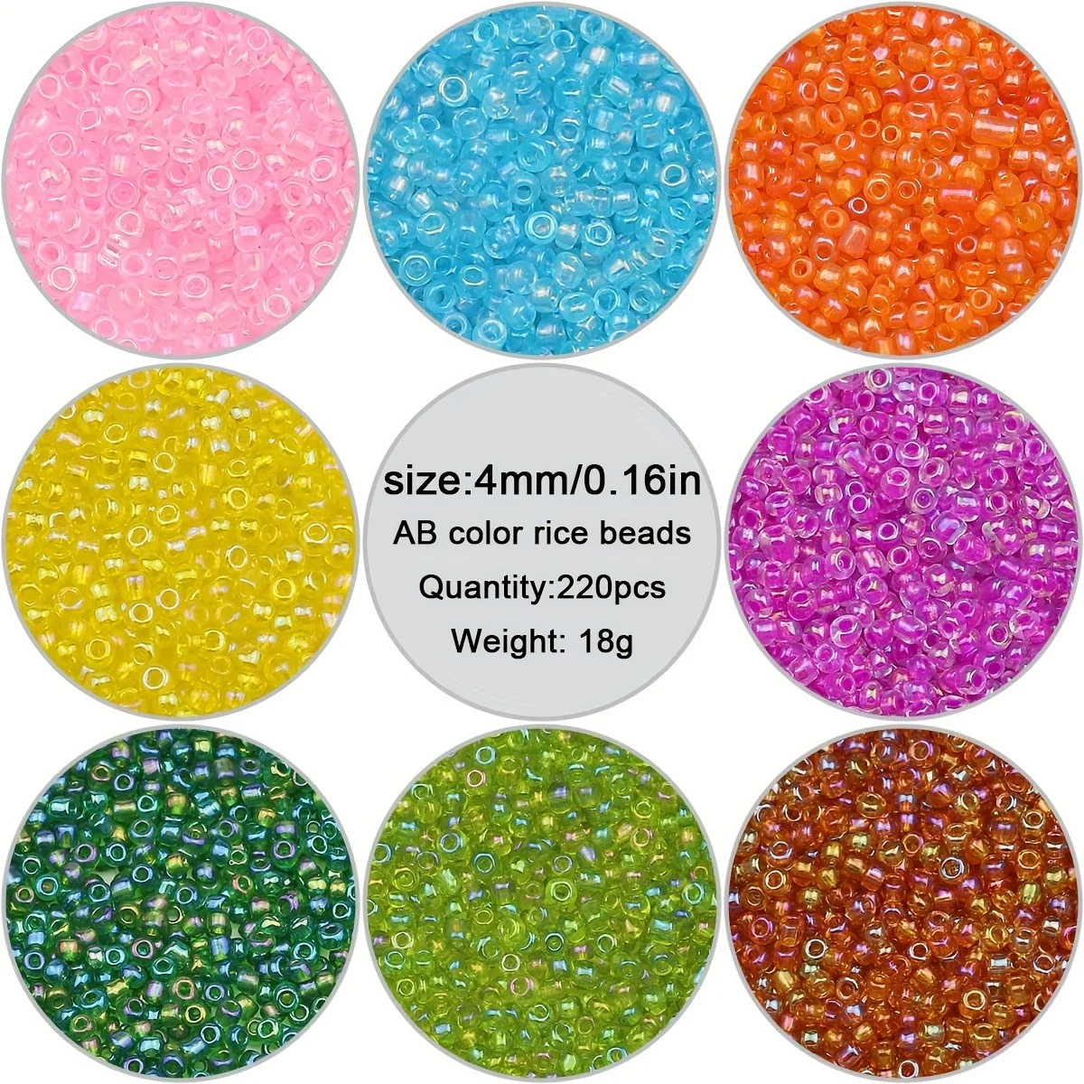 4mm 220pcs 18g Glass Seed Small Meter bead Spacer Loose Beads For Jewelry Making Beaded Bracelet Earring DIY Accessories