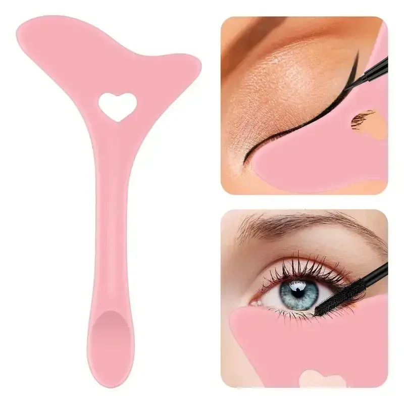 1pc Silicone Eyeliner Makeup Stencils Eyeliner Aid Tool for Cat Eye, Brow Pencil,Smoky Shadow Guide - Reusable Eye Brow Shaper