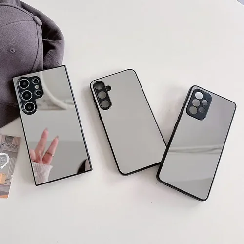 삼성 갤럭시 S25 S24 S23 S22 노트 20 울트라 A52 A53 A54 A55 A15 A16 용 미러 폰 케이스, 충격 방지 후면 커버