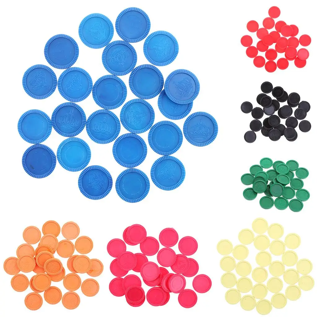 Pack of 24 Educational Counting Game Chips Choice of 7 Color