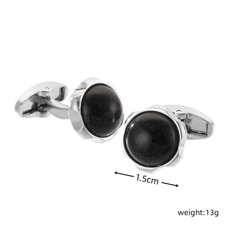 High quality starry sky crystal cufflinks for men\'s wedding French shirt cuffs branded buttons, the best choice for gift giving