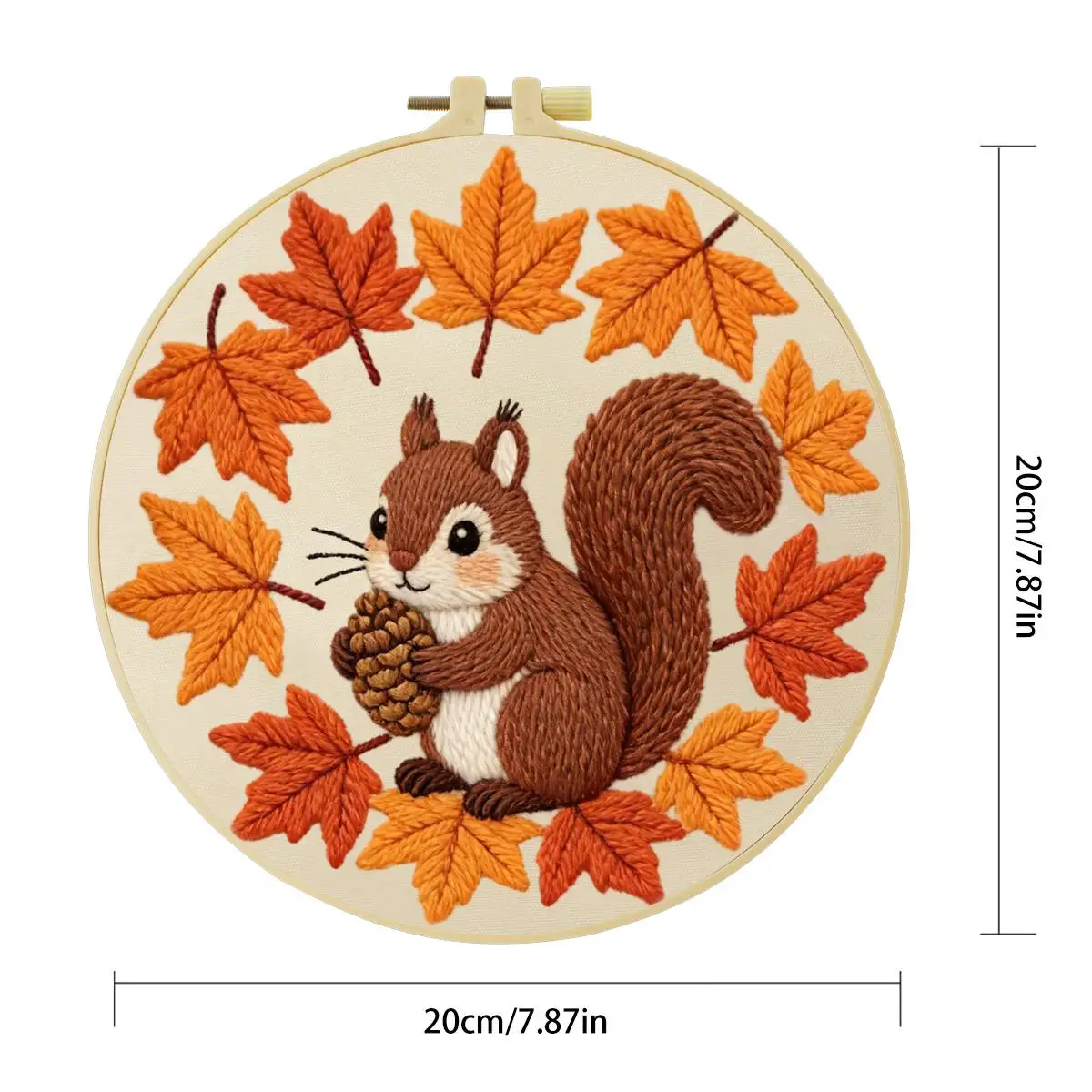 1 Stück 20X20CM/15X15CM 7,87/6,3 Zoll Meerblick Stickerei Starter-Kit DIY-Kit DIY-Stickerei-Set für Anfänger – Detail 3