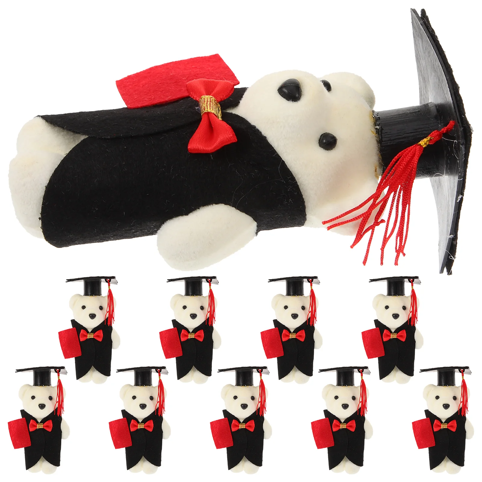 10 Pcs Graduation Ceremony Gift Stuffed Animal Decorative Plush Bear Fabric