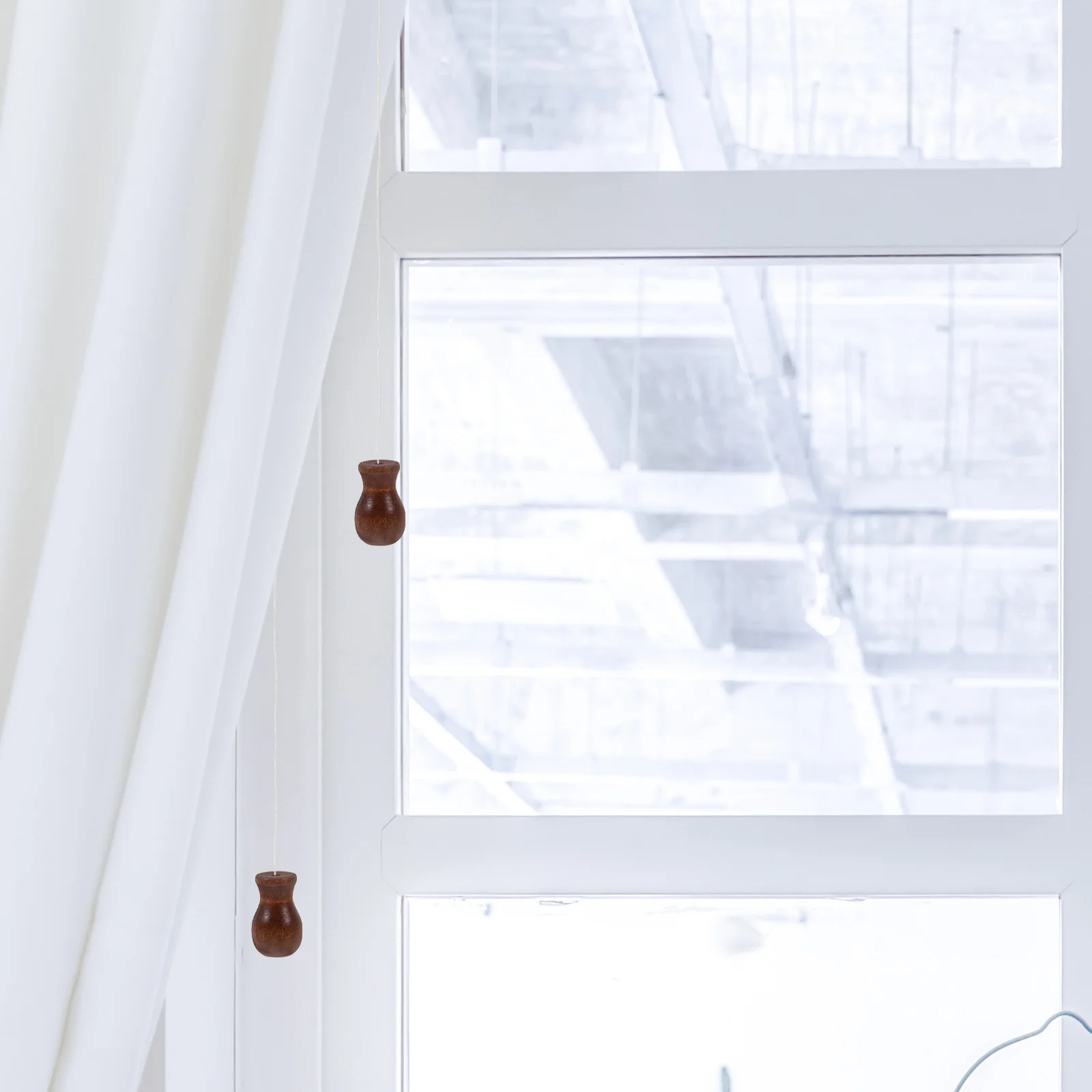 

8Pcs Wooden Pull Cord Knob for Blinds Curtains Elegant Design Wood Window Shades Tassels Home Decor Pull Cord Knob