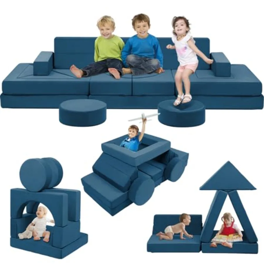 

Модульный игровой диван из 22 элементов – диван для игровой комнаты, спальни, гостиной, детский диван для развития творческого мышления, трансформируемый, из пенопласта