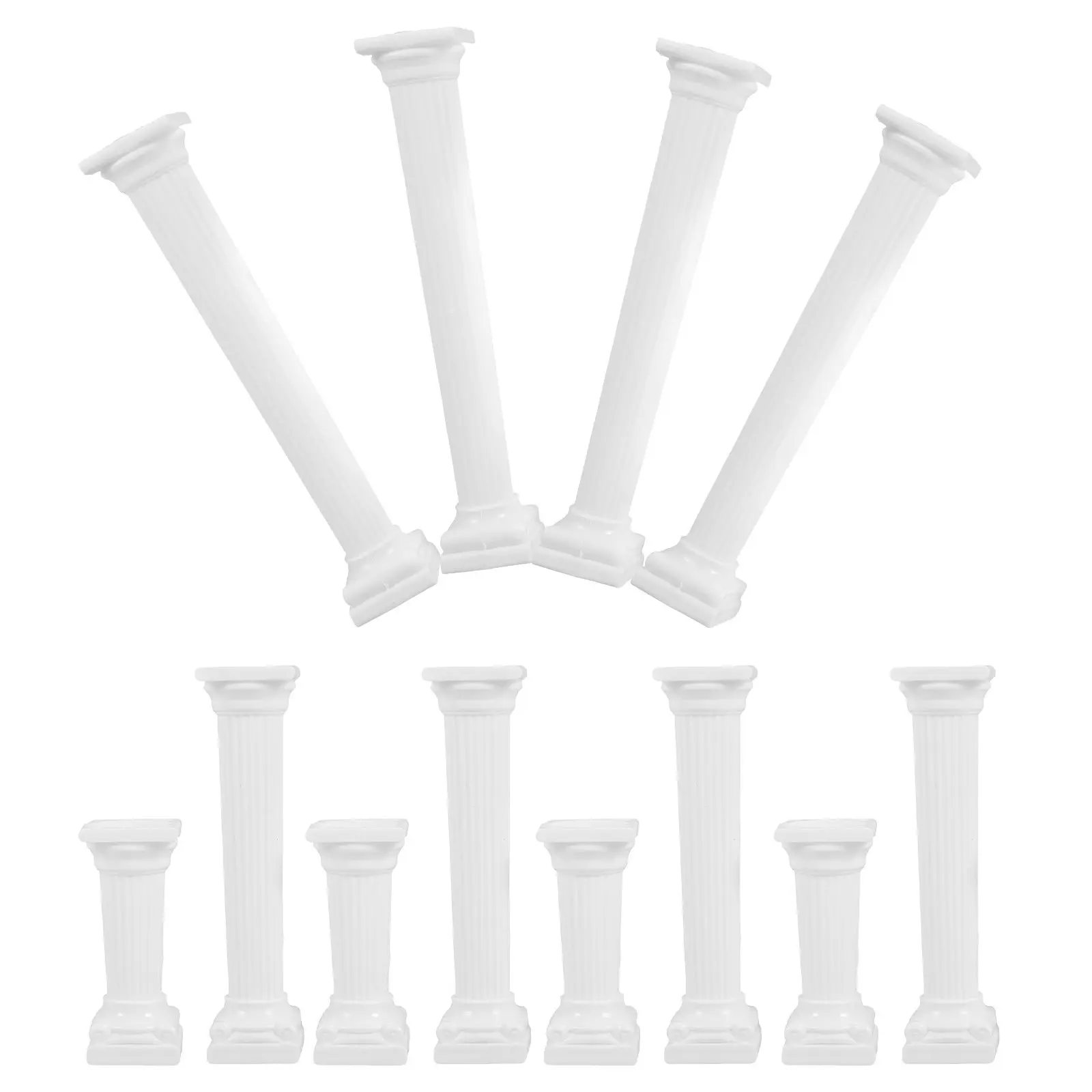 

12Pcs Roman Pillar Decor Mini Column for DIY Crafts Home Decor Interior Sand Table Ornament Desk Decoration Party Roman Column