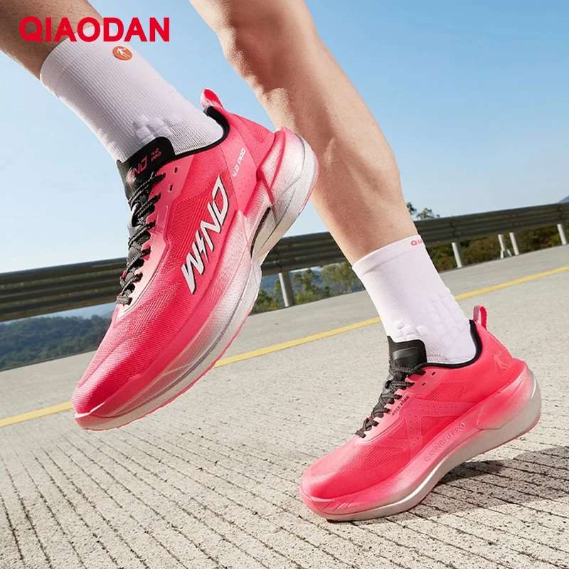 

QIAODAN Men Professional Marathon Running Shoes Carbon Plate Racing Shoes 2026 WIND 4PRO Trail Breathable Sneaker QDB023262291
