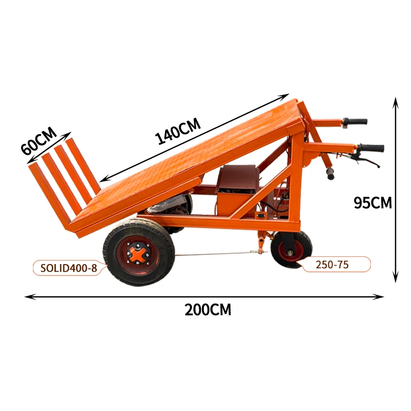 Electric Brick Pulling Truck Hand Push Tablet Construction Site Brickyard Renovation