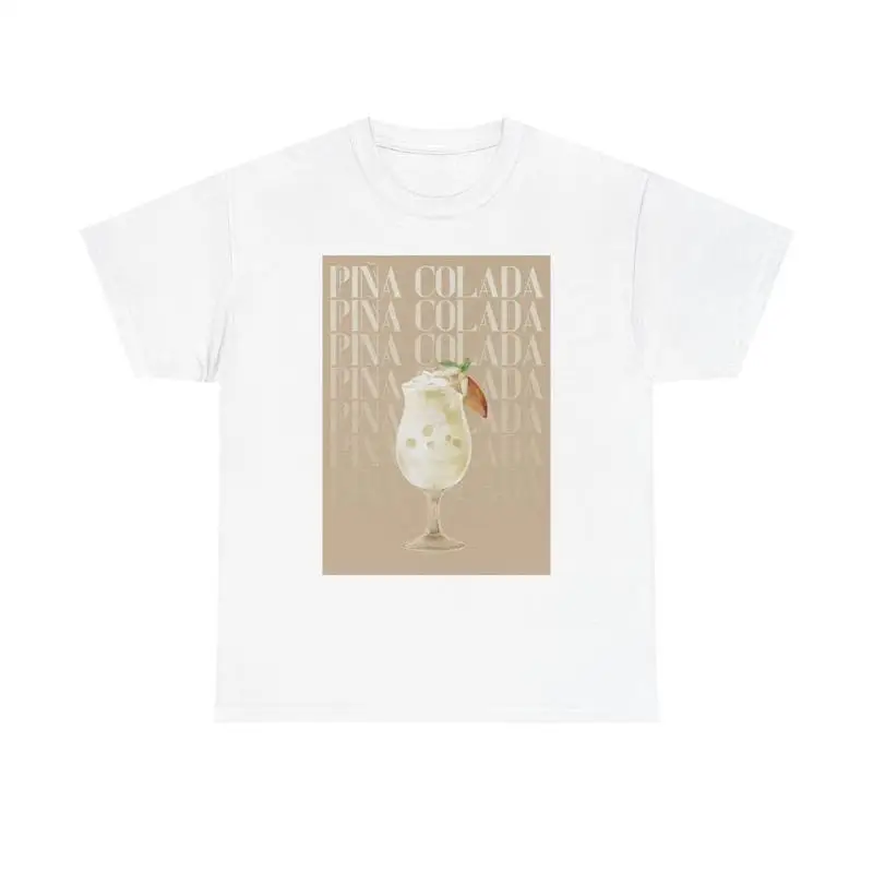 

Pina Colada T Shirt Retro Bar Carribean Tropical Heavy Cotton