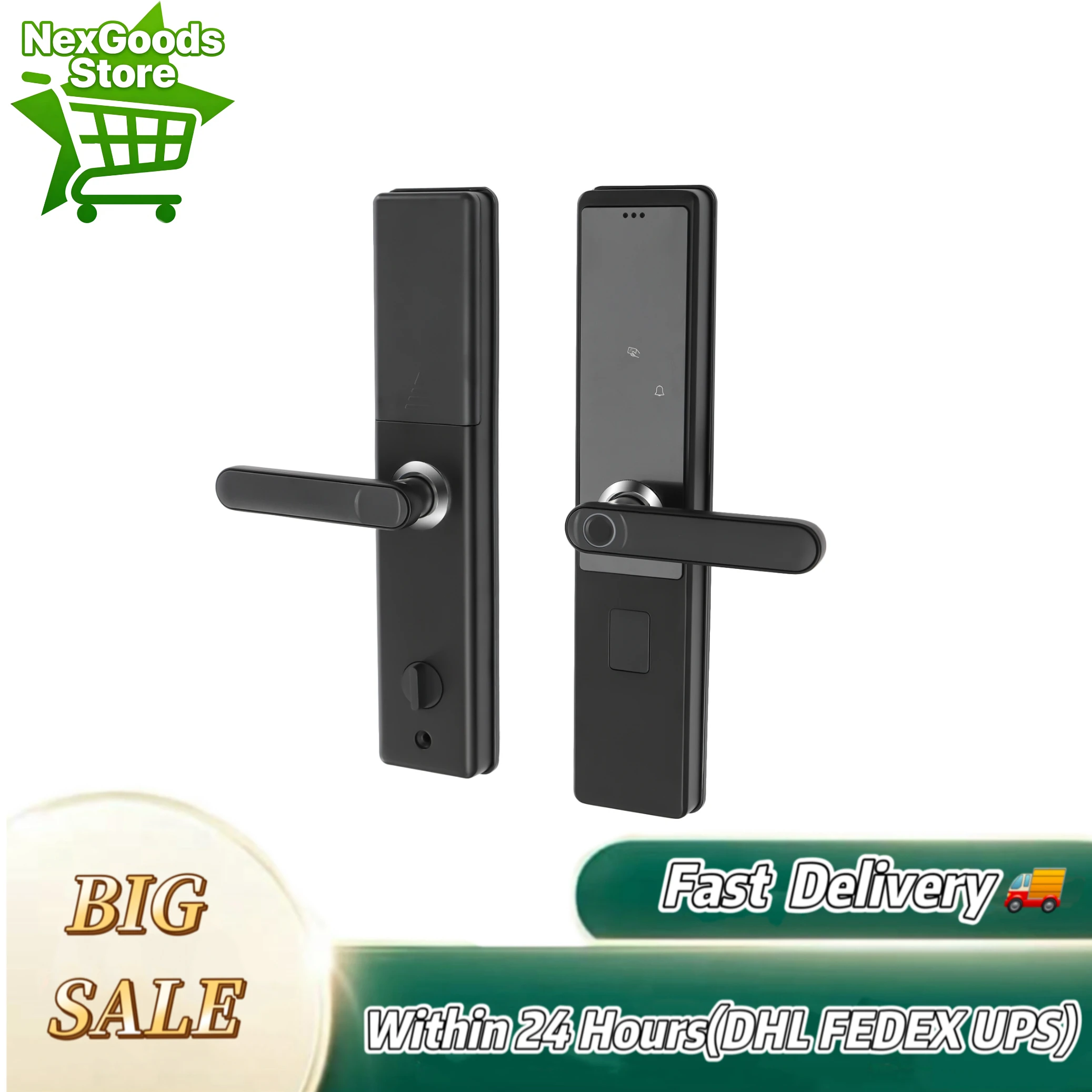 

Fingerprint Door Lock Aluminum Alloy Smart Door Lock with a Handle Large Fingerprint Capacity Adjustable Fingerprint Door Lock