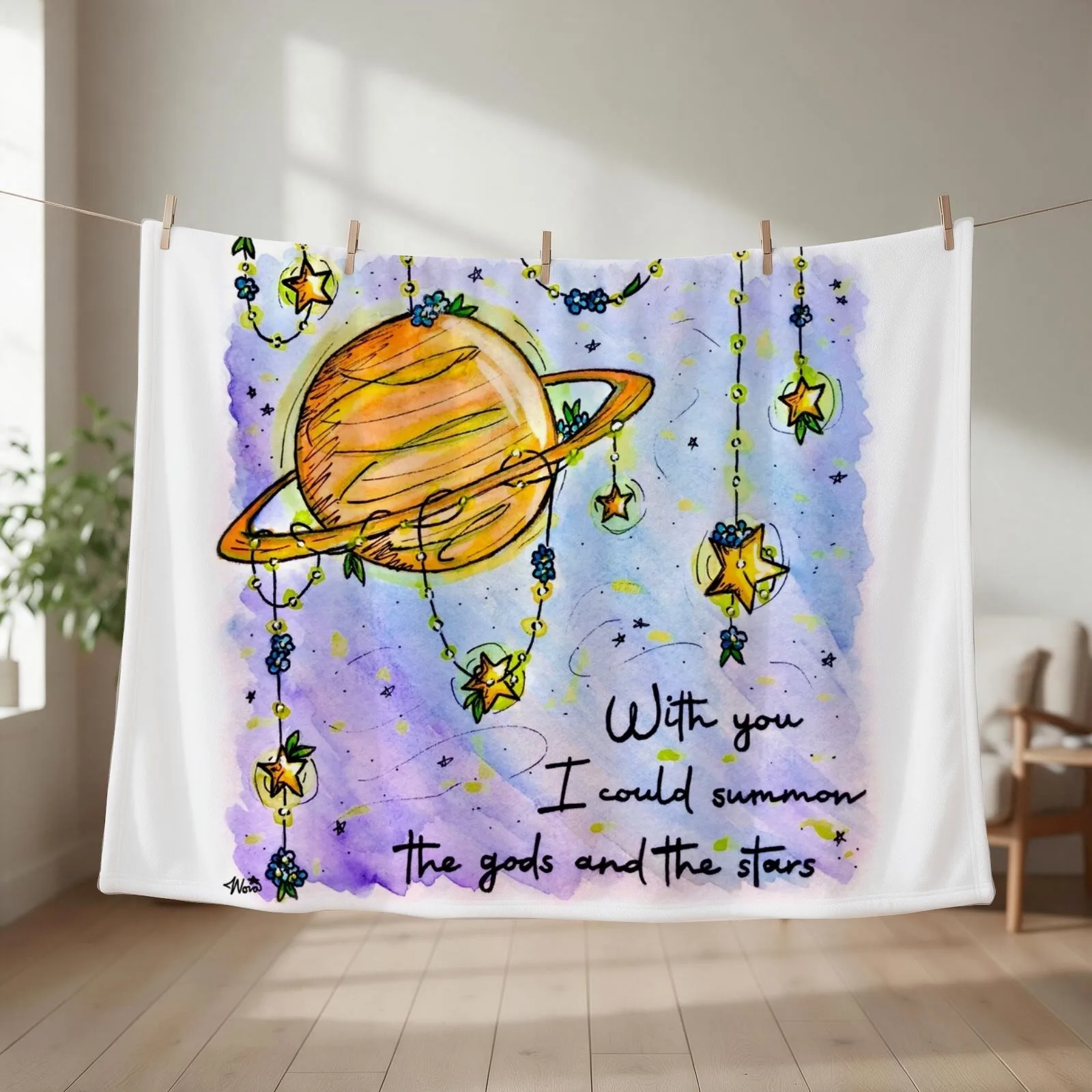 Battle Cries Gods & The Stars Inspired by The Amazing Devil Throw Blanket couch cozy soft plush fuzzy picnic outdoor blanket