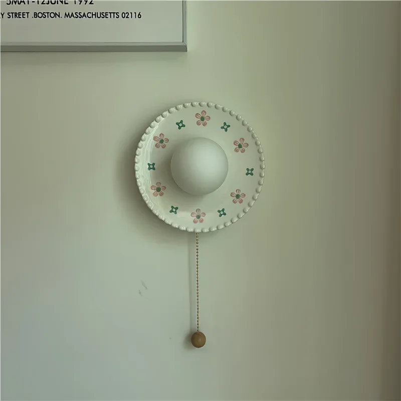Industrial Minimalist Wiring Disc Swinging Shape LED Wall Lamps Art Indoor Lustre Lights for Bedroom Home Decoration Chandelier