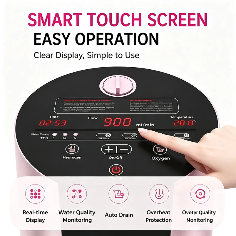 900ml/min HHO Hydrogen Inhalation Machine H2 O2 Generator Oxyhydrogen Inhaler SPE PEM Water Home Spa Salon Wellness Device